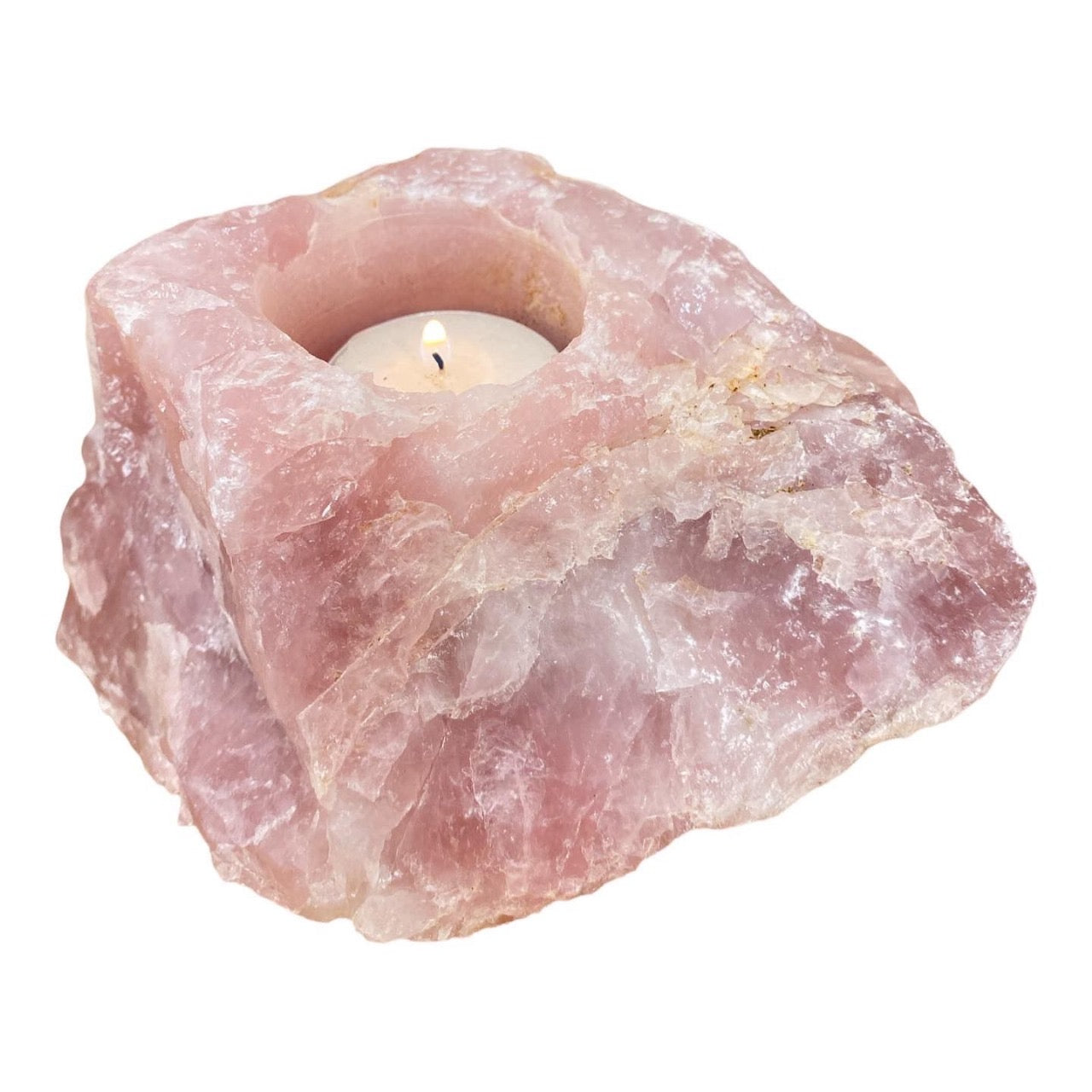 Rose Quartz Candle Holder