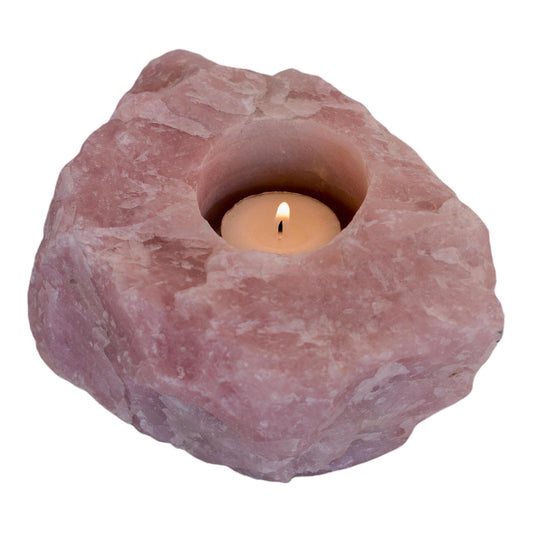 Rose Quartz Candle Holder